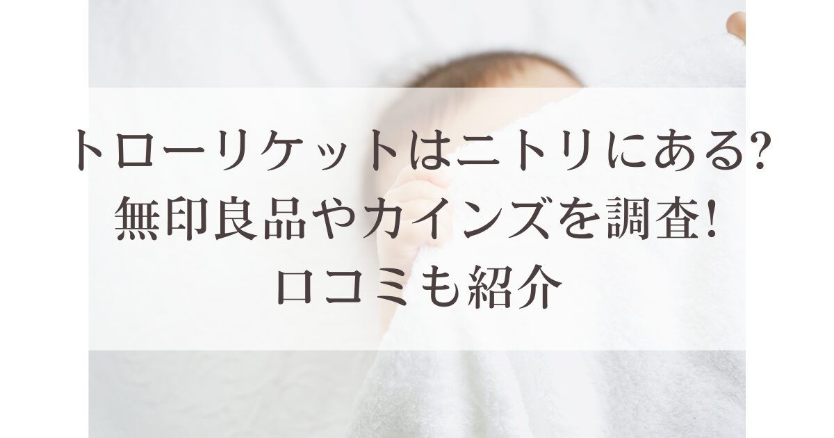 トローリケットはニトリにある?無印良品やカインズを調査!口コミも紹介